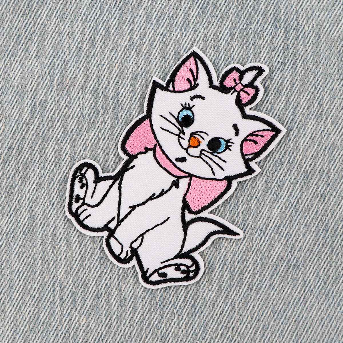 Schöne Kitty bestickte Patches für Kleidung DIY Abzeichen selbstklebende Patches Cartoon Katze Patches auf Kleidung Aufkleber Applikationen