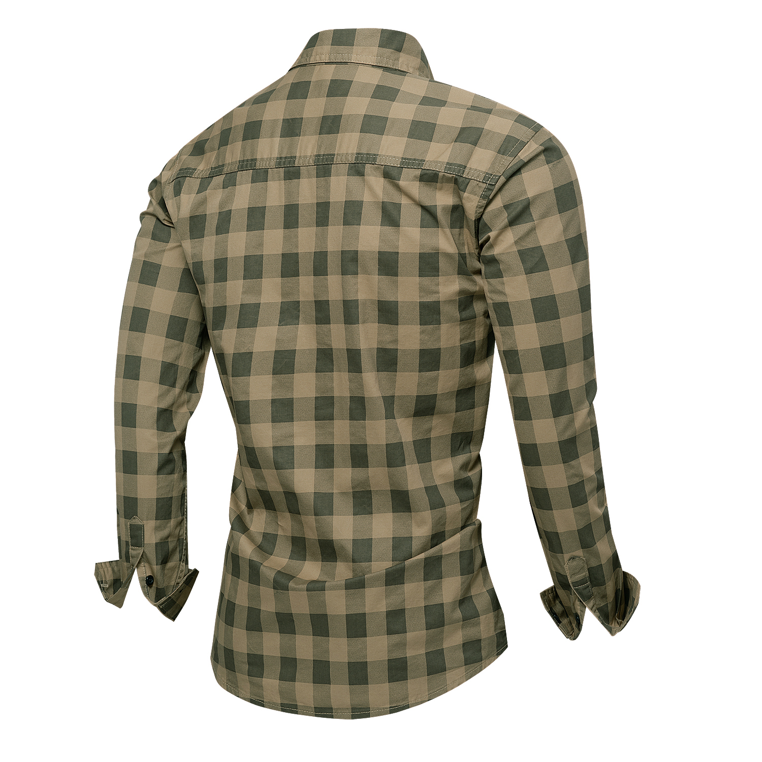 Camicia scozzese in cotone 100% da uomo di nuova moda autunno 2025 Top Camicie casual con ricamo a lettera a maniche lunghe abbottonate con tasca