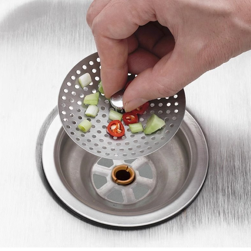 Kitchen Sink Filter Stainless Steel Mesh Water Basin Strainer Drain Hole Trap Waste Screen Hair Catcher for Bathroom Accessories