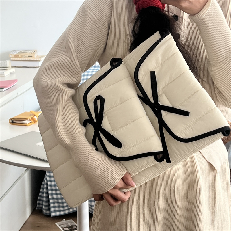 Bolso De Tablet Con Lazo De Mariposa Y Correa Estuche De Almacenamiento De Envelope Para Portátil Accesorios Digitales