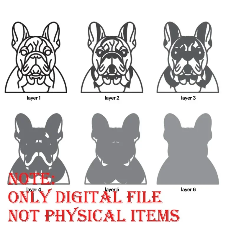 200 Mandala multicapa para perros SVG DXF EPS Vector corte láser CNC Glowforge archivos dibujos