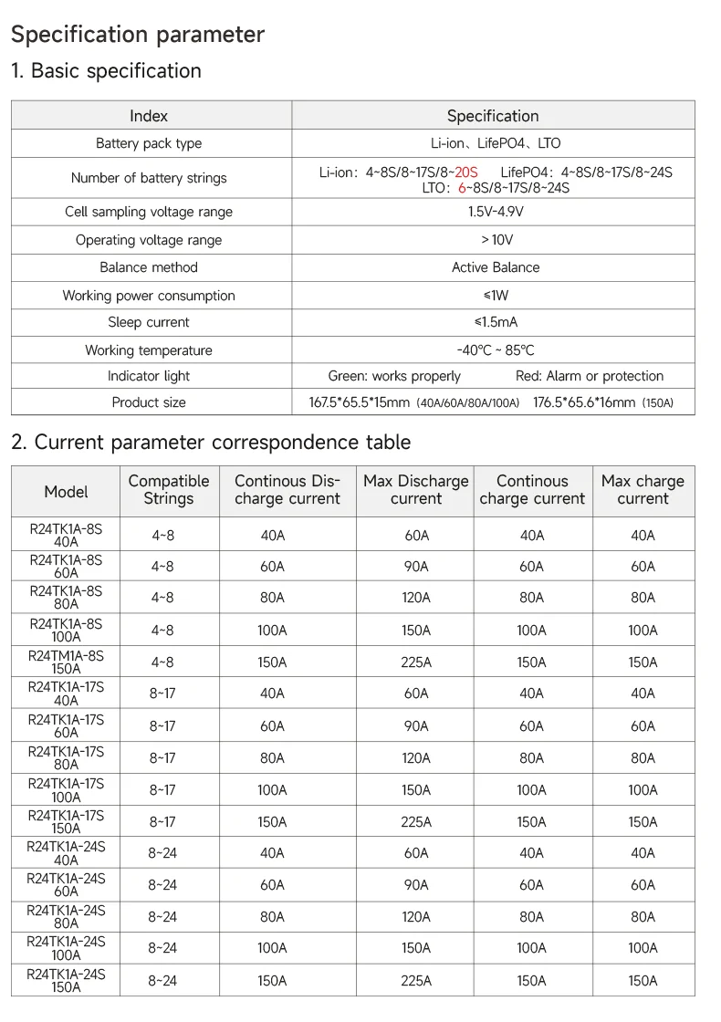 Custom sample   8-24S bms 150A built in bt smart Active BalanceBMS 4-8s 8-17S 1A BT BMS bms 4.3 inch Lifepo4 NMC Li-Ion