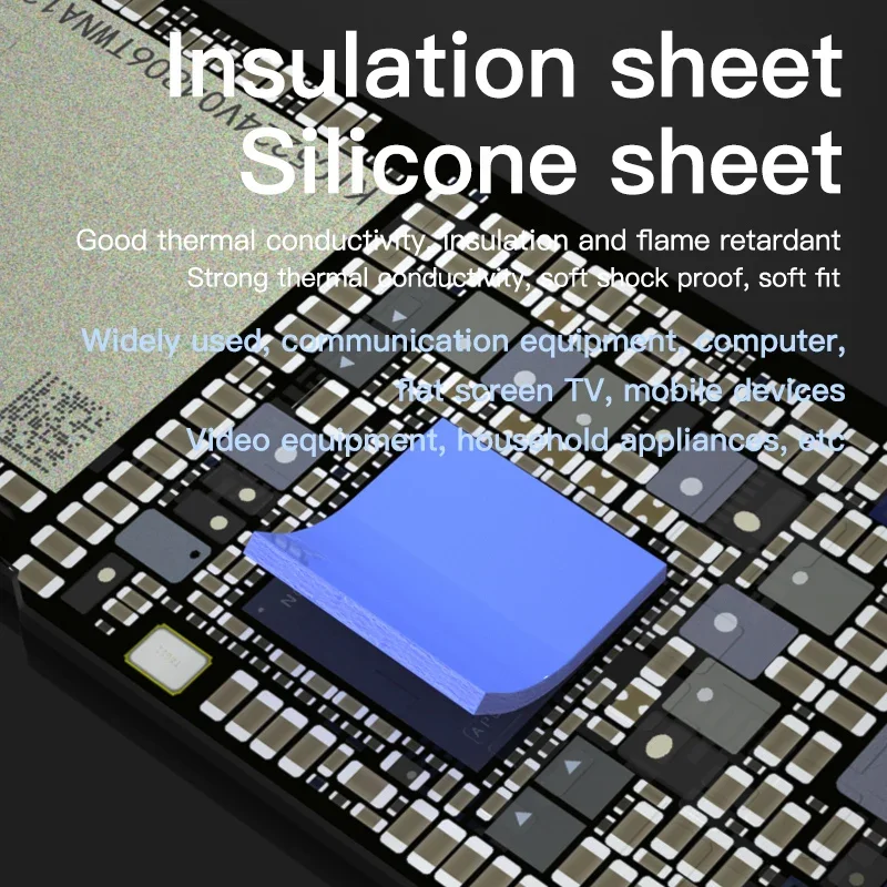 MaAnt 100 個断熱シリコンシート高温耐性マザーボード CPU IC GPU 修理プレカットマット