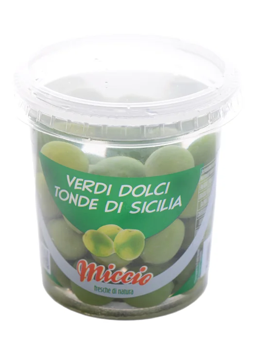 Oliwki zielone Olive Verdi Tonde Sicilia 200g - Miccio