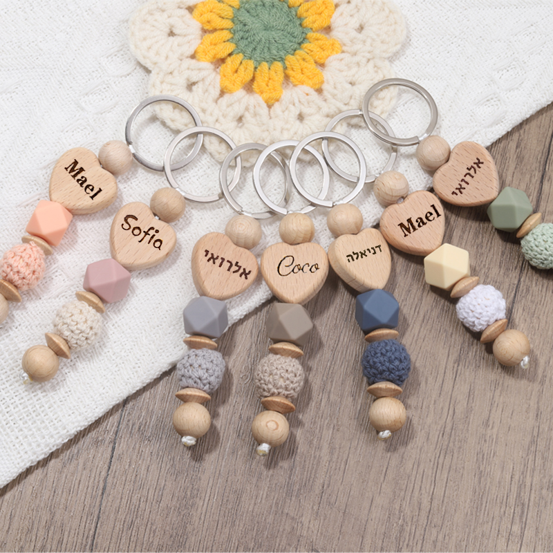 Персонализированный зажим для детской соски, брелок на заказ, имя, выгравированная детская деревянная соска, подарок для новорожденных, реквизит для фотосессии, Accessoire Bebe