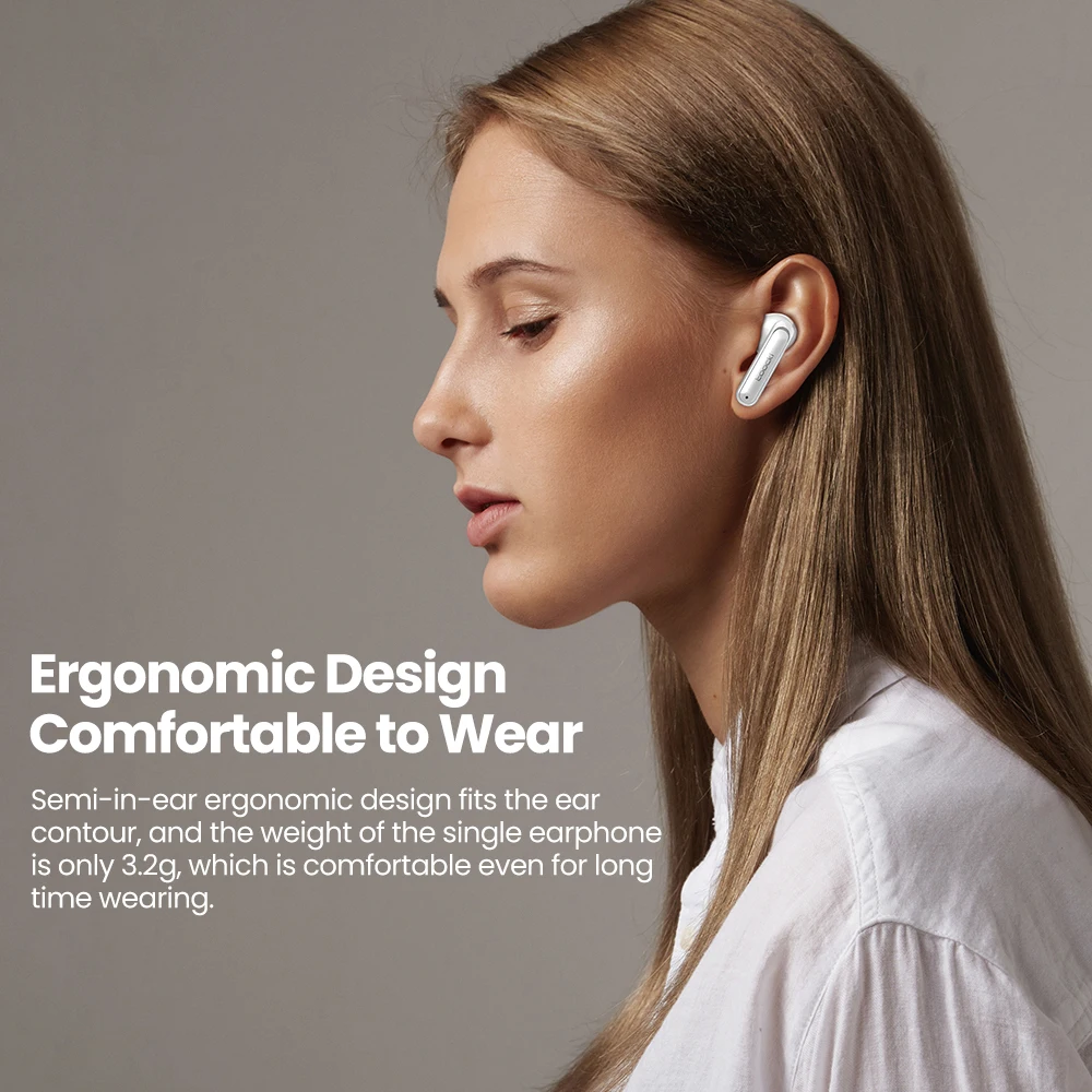 Toocki RD20 TWS Беспроводные наушники Bluetooth 5,3 ENC с шумоподавлением 3D Стерео Hi-Fi Звук Сенсорное управление Поддержка отдельного подключения