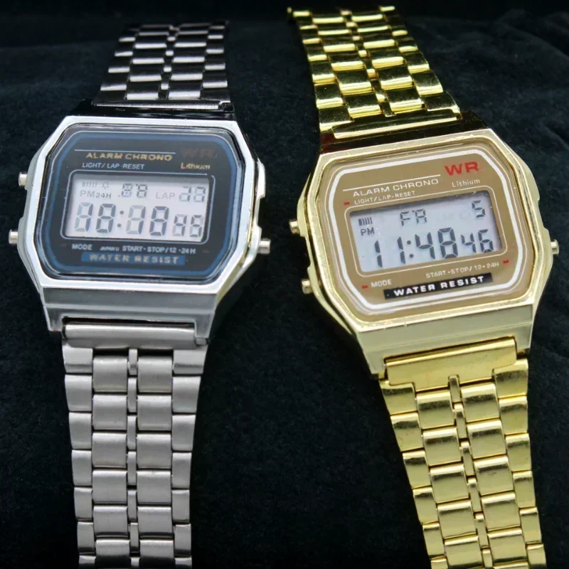 F91W Retro Digital de acero inoxidable deportivo reloj de pulsera de lujo relojes militares impermeables hombres mujeres reloj de pulsera electrónico