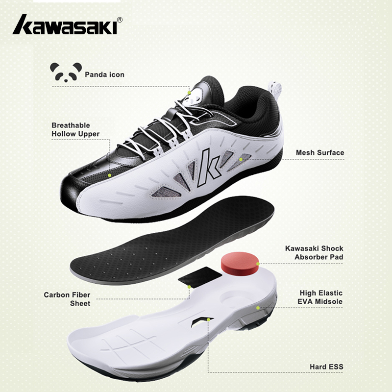 Kawasaki 2024 PANDA Badminton Schuhe Professionelle Carbon Faser Bord Stoßdämpfung männer Turnschuhe frauen Sport Schuhe B3327