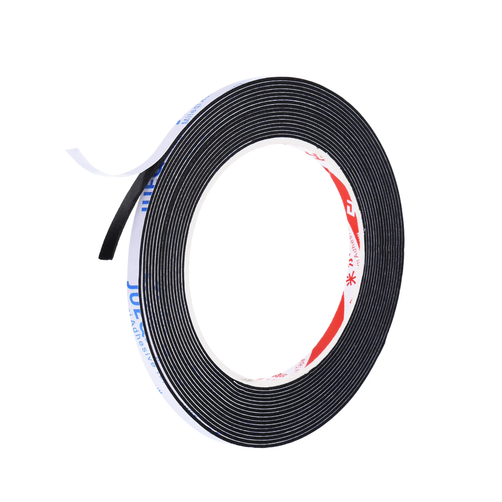 2/5m EVA Black Foam Sealing Tape Single Sided Self-adhesive Foam Insulation Tape Weather Stripping Window Door Seal Strip
