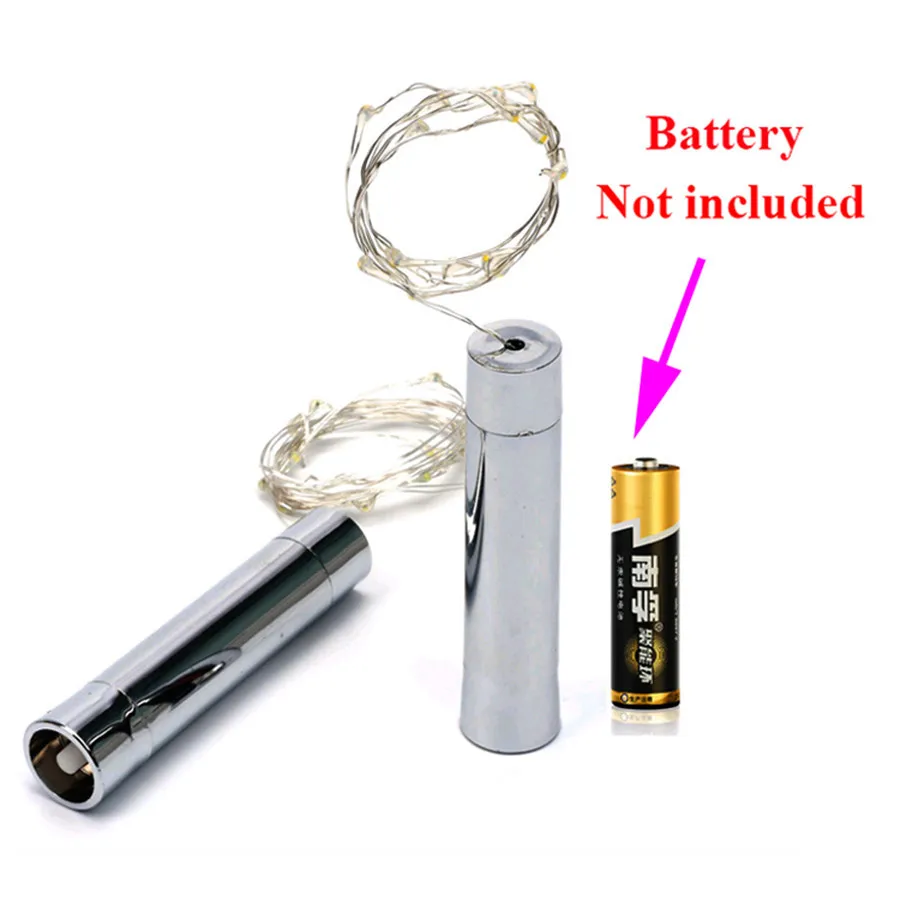 10PCS 2M Kork Geformt Wein Flasche Lichter LED Weihnachten Sternen Lichterketten Kupfer Draht Urlaub Neue Jahr Flasche fee Licht