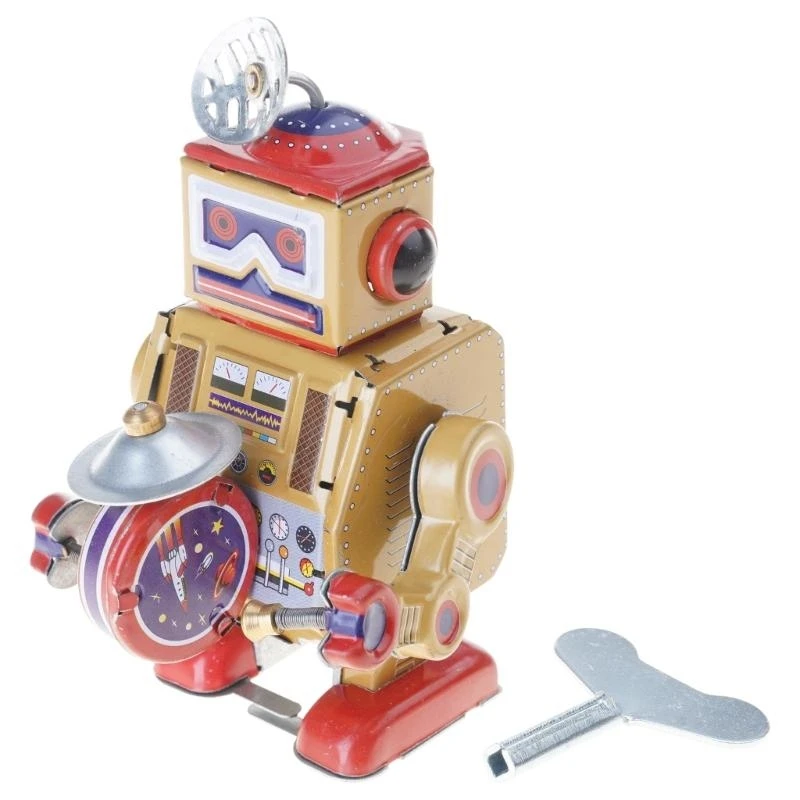 U13Fおもちゃごとのロボットドラマークラシッククラシックワインアップおもちゃを大人と十代の若者たち