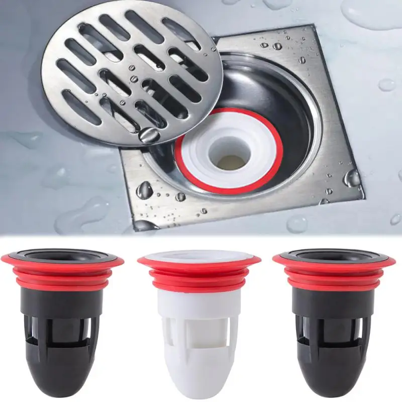 Anti-Odor Floor Drain PP Silicone Backflow Preventer Valve Sewer Core Drainage Insert Plug Gas Sealer Floor Strainer Trap Seal