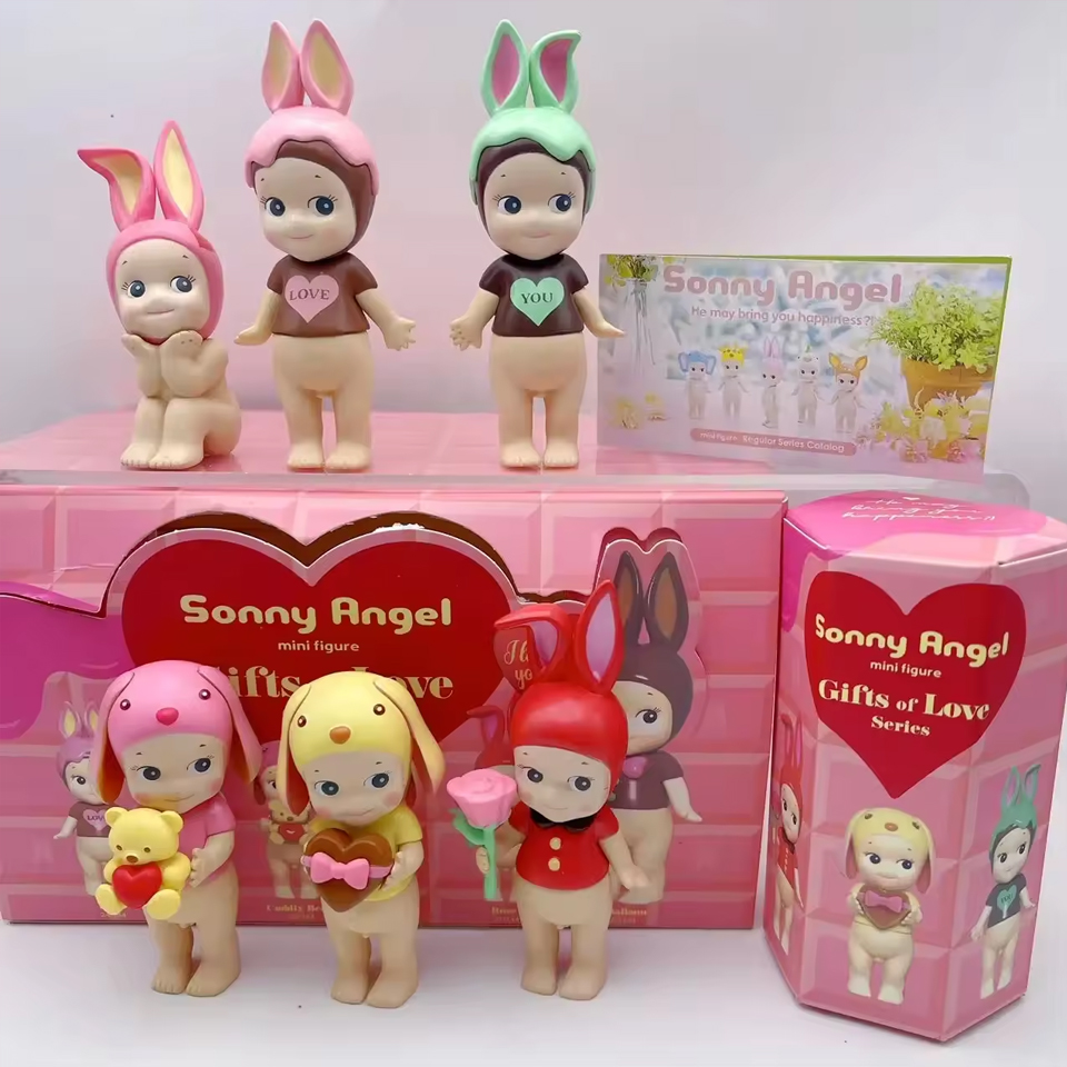 New Hot Sonny Angel Gifts Of Love Series Model Limited Collection Figure Cartoon Desktop Blind Box Xmas Valentine'S Day Gift Toy