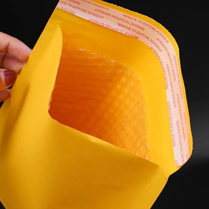 50-10 pacotes de envelopes de papel kraft com bolhas, envelopes de papel autovedantes, à prova d'água, acolchoados, sacos de envio de espuma para embalagem