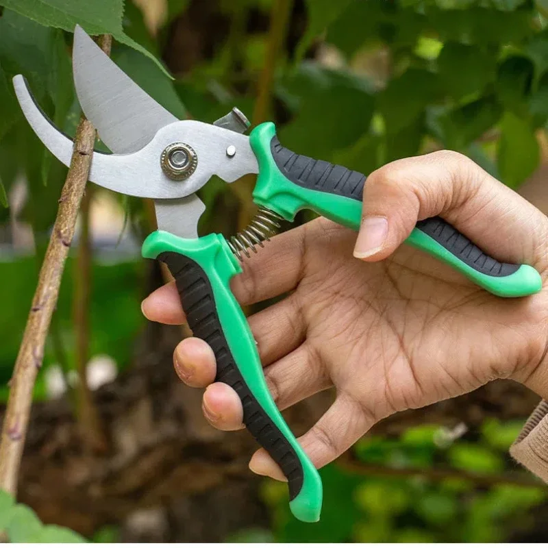 Tijeras de jardinería profesionales de acero inoxidable, podadora de ramas, árboles frutales, flores, herramientas de podar para el hogar