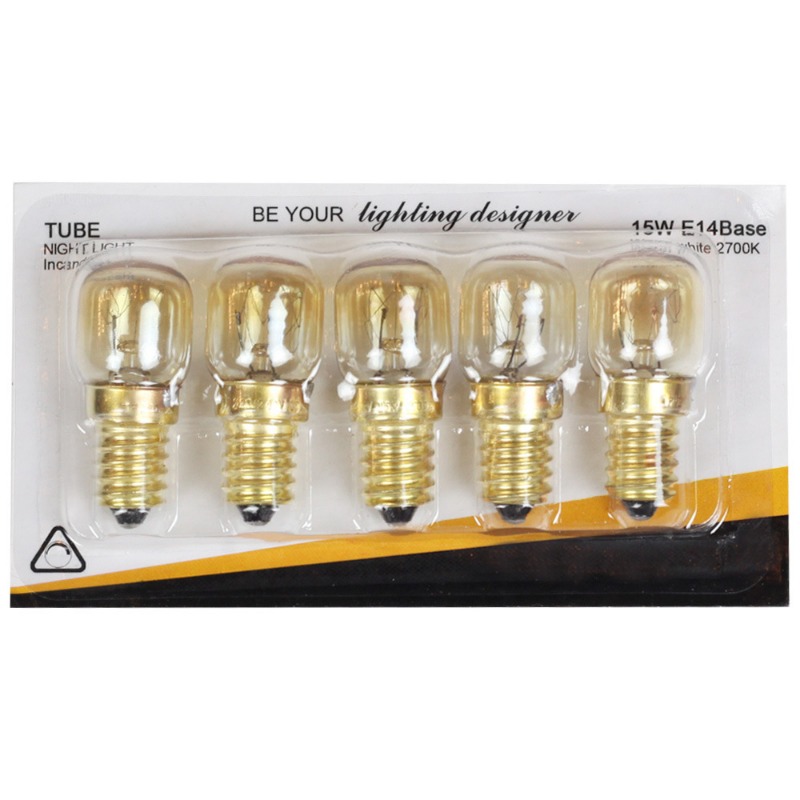 5 stks 220 V E14 300 Graden Hittebestendig Magnetron Lamp Fornuis Verlichting Lamp 15 W 25 W Goud Zilver