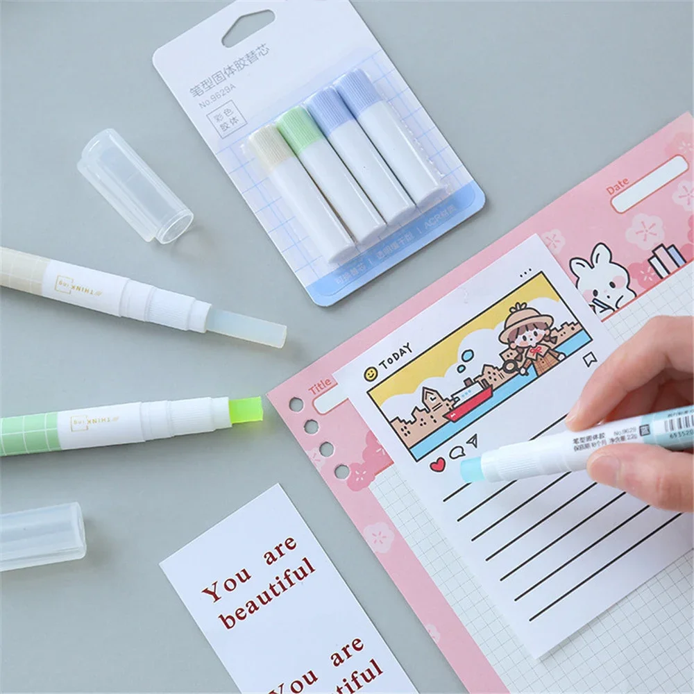 Nouveau bâton de colle à séchage rapide couleur gelée solide stylo forme colle à la main Scrapbook adhésifs créatifs bricolage étude et fournitures de bureau