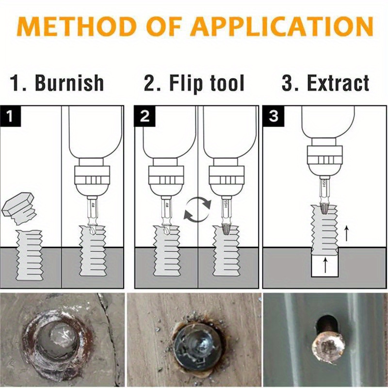 Damaged Screw Extractor Drill Bits Guide Set Broken Speed Out Easy Out Bolt Stud Stripped Screw Remover Tool