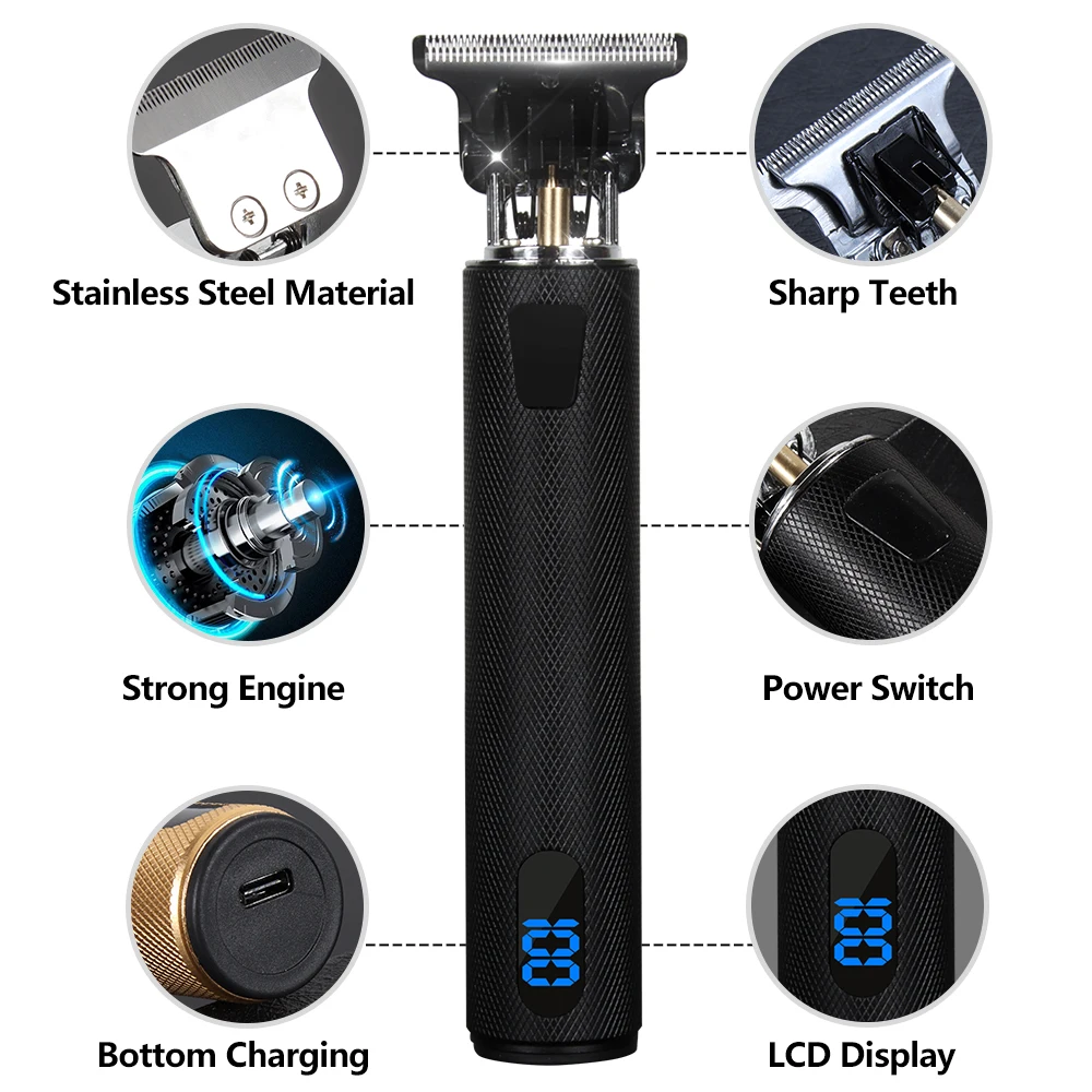 バリカン ライトヘッド電気バリカン 電気バリカン オイルヘッドバリカン カービングマーク カミソリ工場 LCD