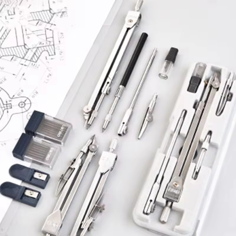 Stainless Steel Multifunctional Drafting Drawing Compass/Lead Core Math Geometry Circles Tool Durable Supplies 8600/8601