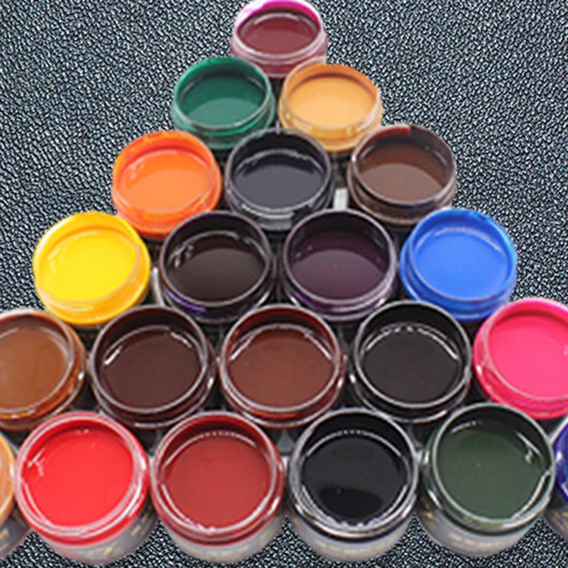 50ml pintura de couro sapato creme coloração para saco sofá assento de carro risco marrom couro tintura reparação restauração mudança de cor pintura