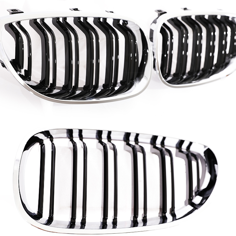 Niergrille Glanzend Zwart Chroom Carbon Mat Zwart M Kleur Grill Voor BMW 5 Serie E60 E61 M5 2004-2009 530i 520i 525i 540i 550