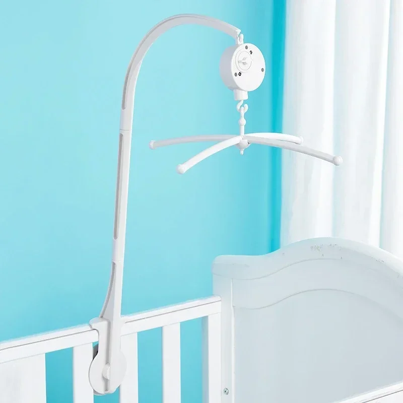 Baby Bed Bell Toy Holder White Rattles Bracket Mobile Crib Music Box Newborn Bell Crib Toy The holder can rotates 360degrees Toy