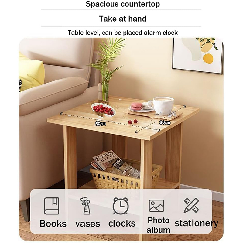 Mini comodino in legno divano a 2 strati comodino laterale tavolino scrivania mobili per la casa comodino semplice nordico scaffale portaoggetti