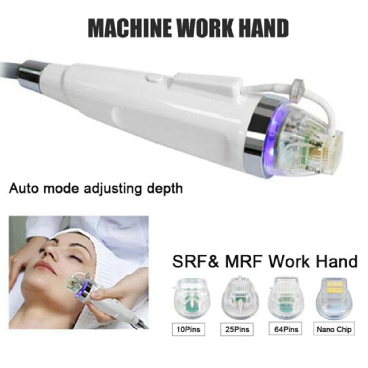 Disposable Consumable Insulated Micro Cartridge Gold Plated 10/25/64Pins Nano Tips For Fractional RF Machine