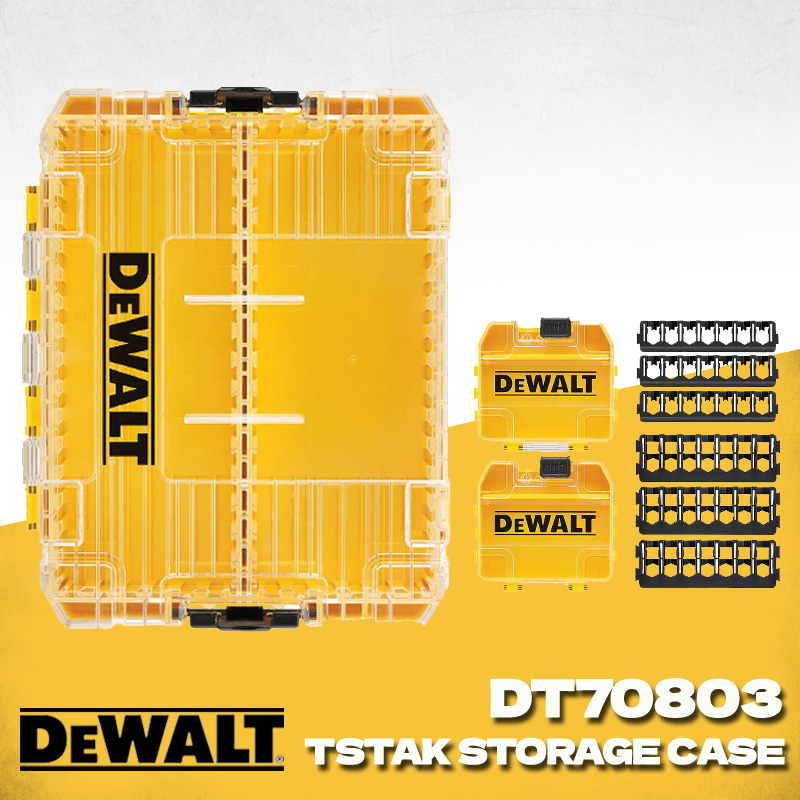 DEWALT TSTAK Caixa de armazenamento resistente Chave de fenda Bit Peças Caixa de armazenamento DT70800 DT70801 DT70803 DWAN2190 N 542474   DT70839 DT70716