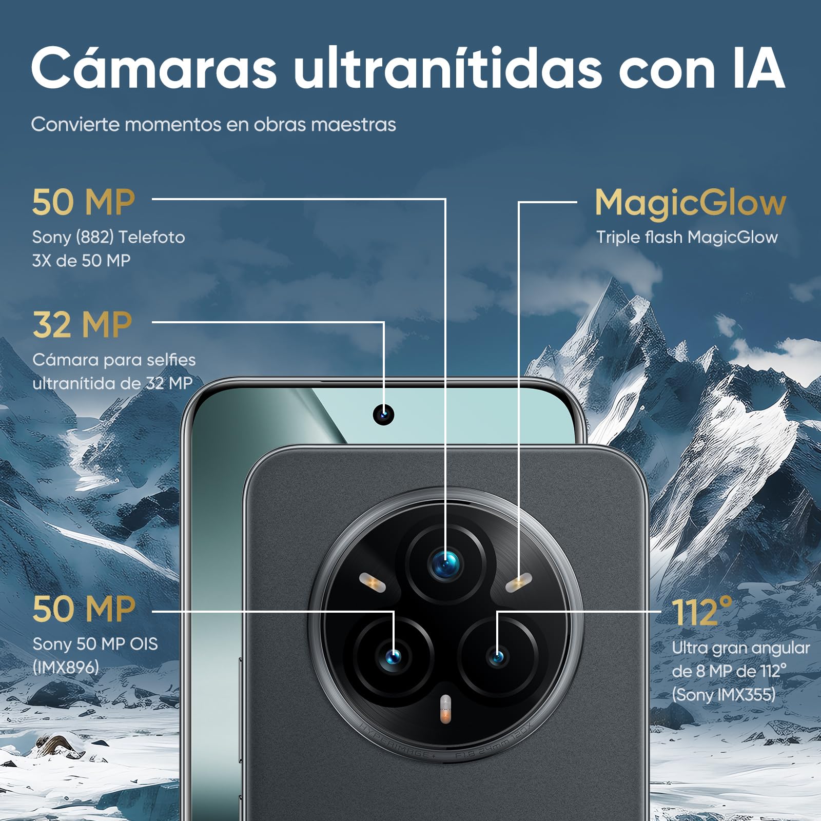 2025 realme 14 Pro + Smartphone 5g Snapdragon 7S Gen 3 6.83 ''120Hz écran Oled 5260Mah realme 14 Pro Plus Nfc Version mondiale