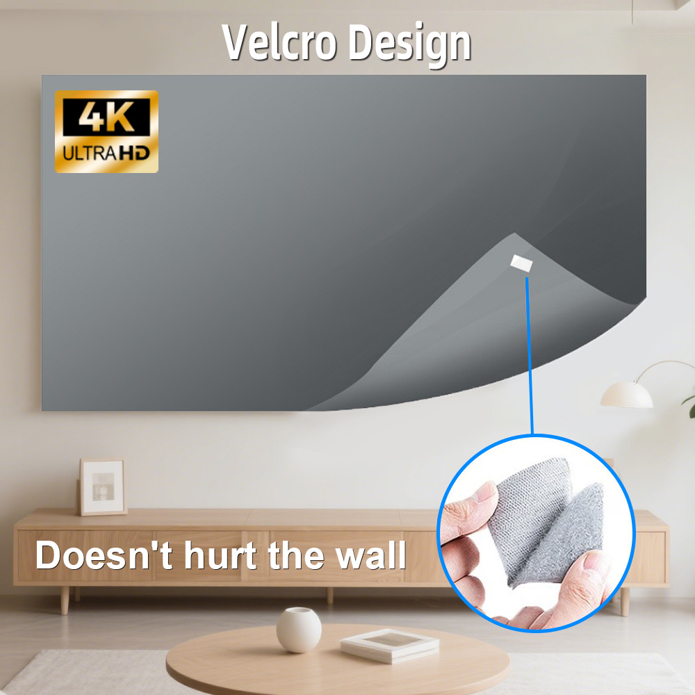 Velec Portable Projector Screen Simple Anti-Light 80/120 Inches Projection Screens For Home Outdoor Office Projector Accessories