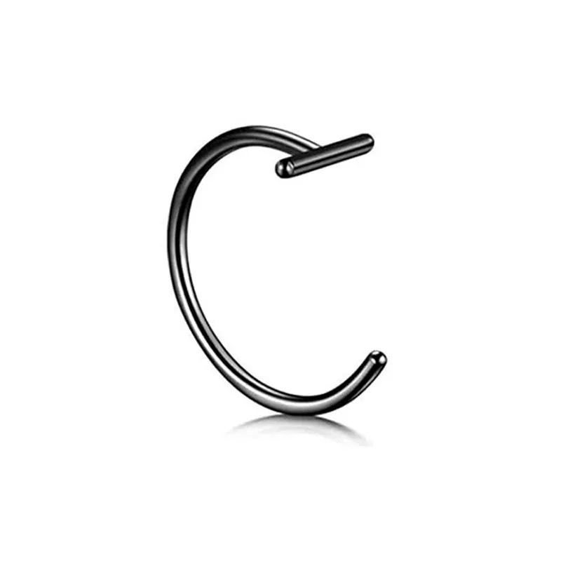 1Pc anelli per naso finto in acciaio inossidabile cerchi, anelli per setto anello per labbra con Clip a C Piercing al naso finto gioielli per il corpo Non forati per le donne