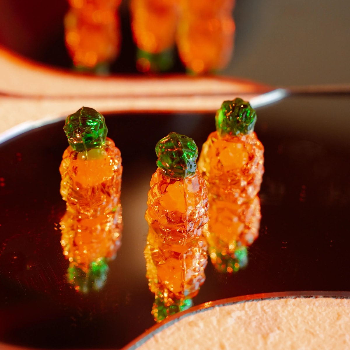 [10Packs] Amos 4D Fruit  Jelly Gummy Candy Juicy Burst Pineapple Gluten-Free 2.29 oz*10Packs