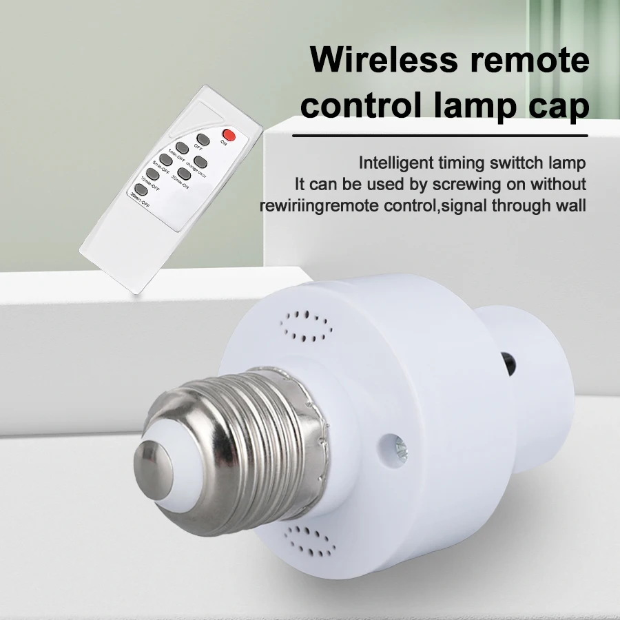 2025 Hot Infrared Remote Control Smart LED Lampholder E27 AC85-265V Universal Socket Timer Color Changing Easy Install for Home
