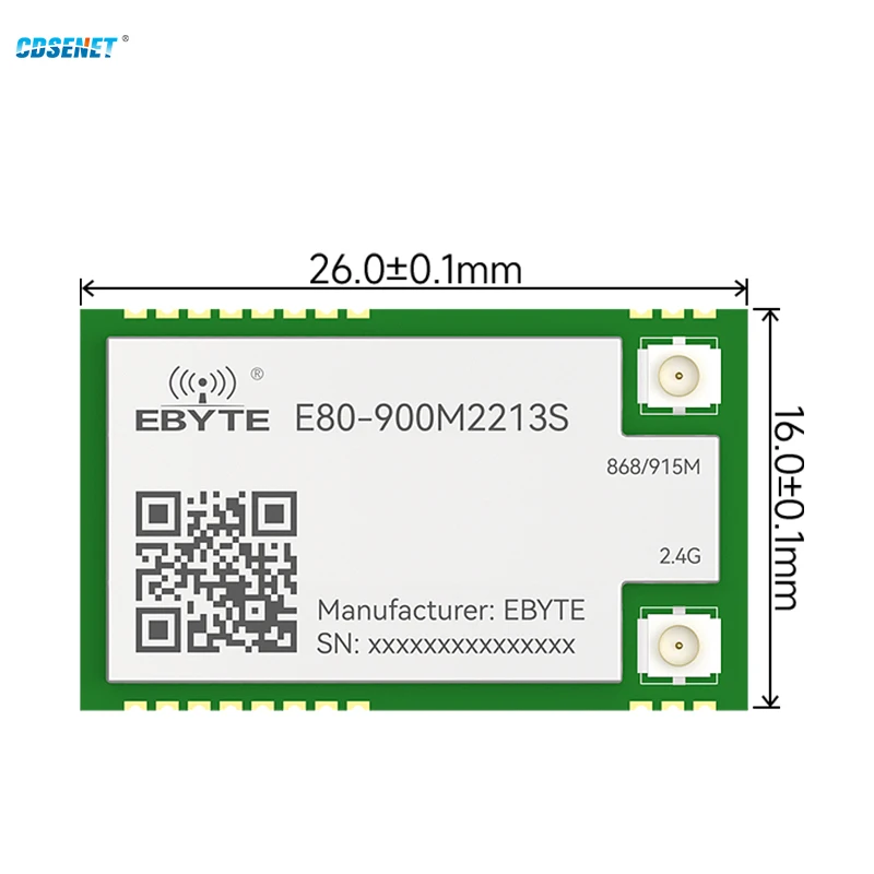 Lr1121 lora Spread Spectrum Modul Dualband 868MHz 915MHz 2,4g smd tcxo cdsent E80-900M2213S spi rf Modul sub-g
