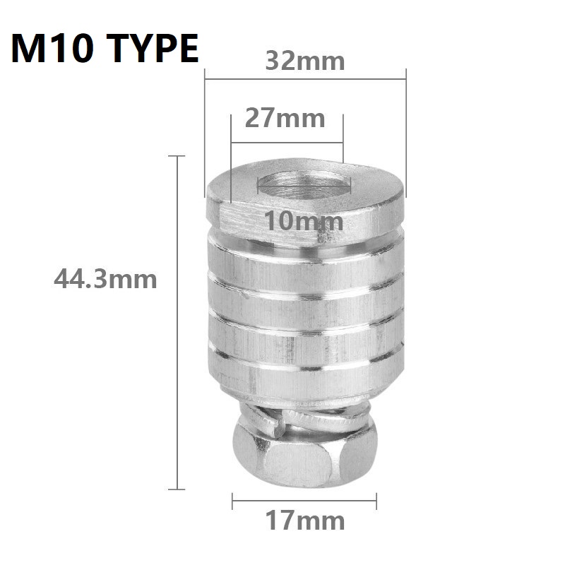 Adaptador de amoladora angular M14 M10, Kit de conversión de adaptador de máquina ranuradora, brida, tuercas de seguridad de Metal, ranurado tipo 125 150