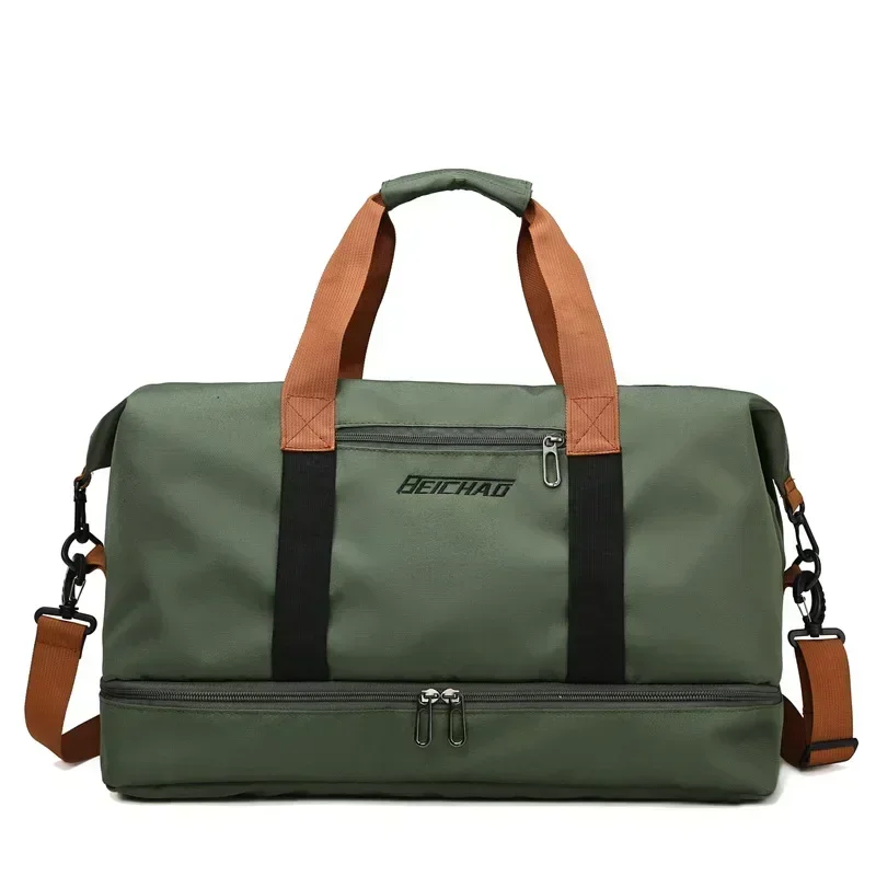 Bolsa de gimnasio de viaje de gran capacidad, equipaje de corta distancia, bolsas de Fitness portátiles, bolsos de hombro tipo bandolera, deportes para hombres, impermeable B
