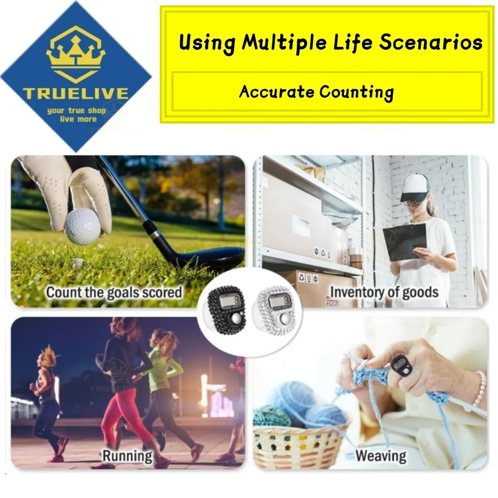10/5/3/1PCS Finger Clickers For Counting LCD Display Number Clicker Counter LCD Screen Number Tracking Record Ring Clicker Maker