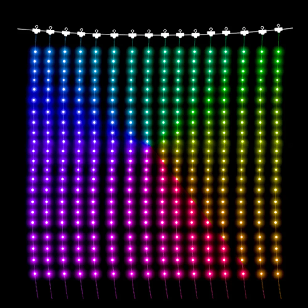 20M400LEDs WS2812B LED cadena Dreamcolor luces de Navidad cadena RGBIC iluminación direccionable cortina inteligente cadena de luz DIY