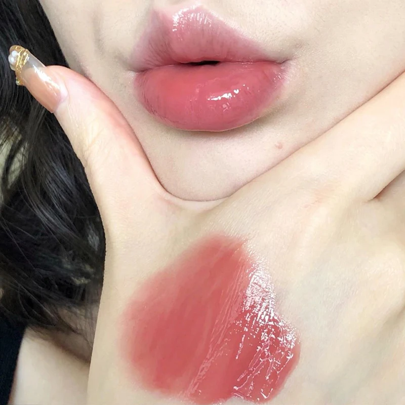 TATIBEAUTY Lip Jelly Essence lápiz labial hidratante brillo de labios espejo brillo de labios lápiz labial suave maquillaje de estudiante rosa