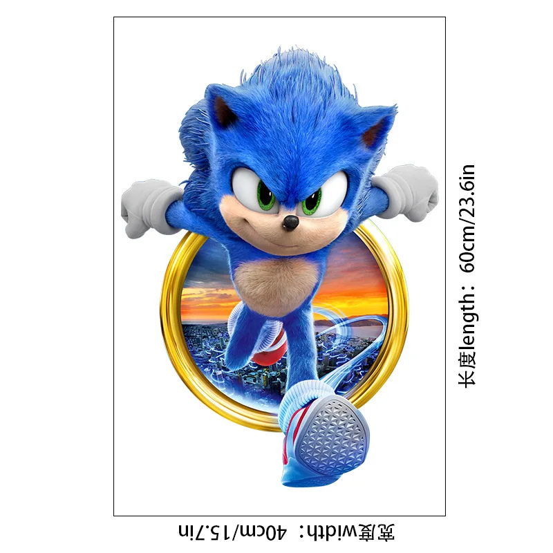 ソニックス ウォールステッカー 60x40CM 子供かわいい漫画アニメかわいい装飾用品子供の誕生日プレゼント防水自己粘着