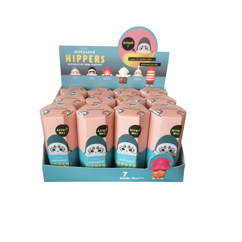 ใหม่ Mofusand กล่องตาบอด Hippers Mini รูป Shark Cat Action Figure ของเล่นสําหรับแฟนๆเด็กคริสต์มาสของขวัญ