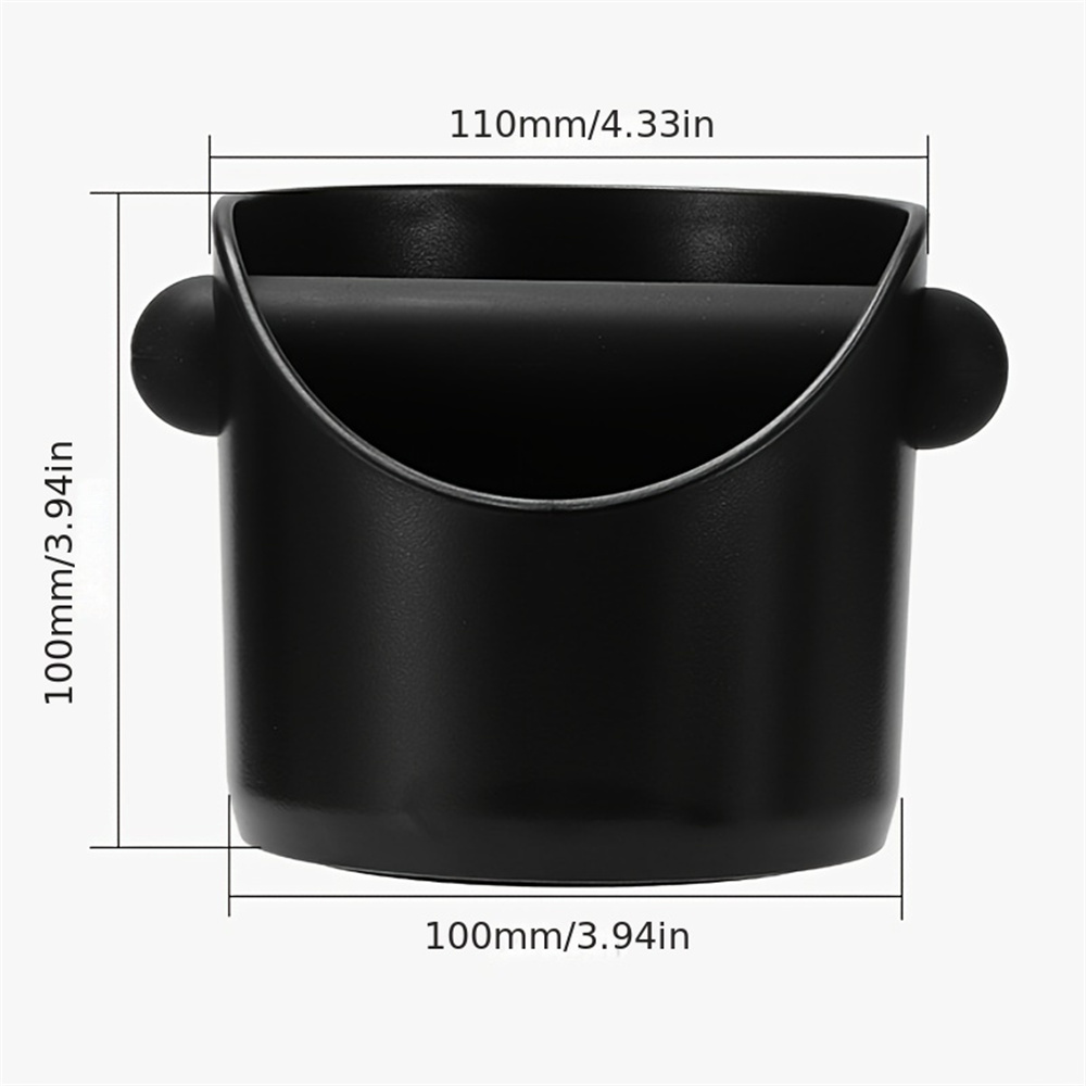 Shock-Absorbent Coffee Knock Box Anti-slip Espresso Dump Bin For Coffee Grounds with Removable Knock Bar Coffee Grind Waste Bin