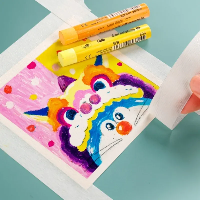 กระดาษ200GSM สีน้ำมันสีพาสเทลวาดภาพสีน้ำมันกระดาษเปล่าภาพวาด A4ชอล์กภาพวาดสีน้ำมันกระดาษเปล่าแบบพิเศษกระดาษแข็งปราศจากกรด