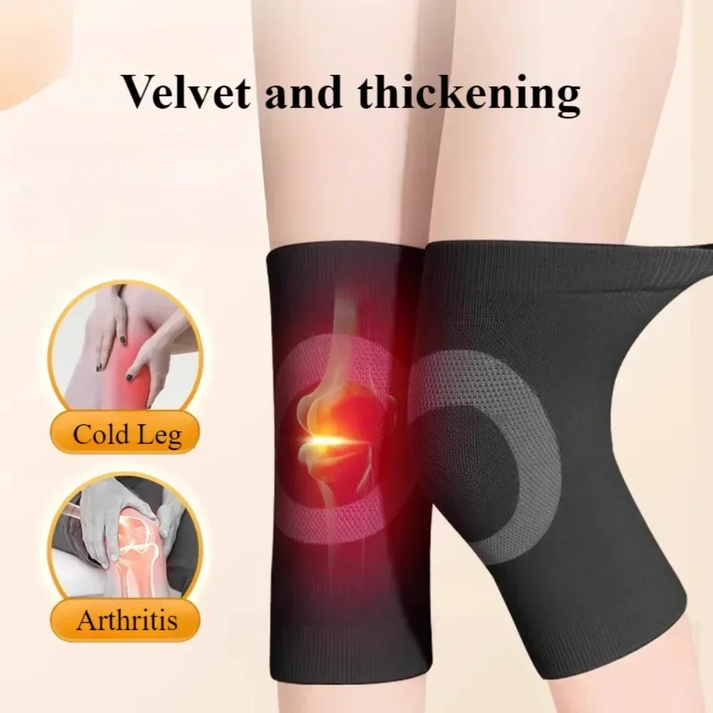 ฤดูหนาว WARM เข่า Pads สําหรับผู้หญิงขาอุ่นผู้ชายเก่าคนเย็นขาข้ออักเสบ Kneepad เข่าสนับสนุนกระต่ายขนสัตว์เข่า Protector