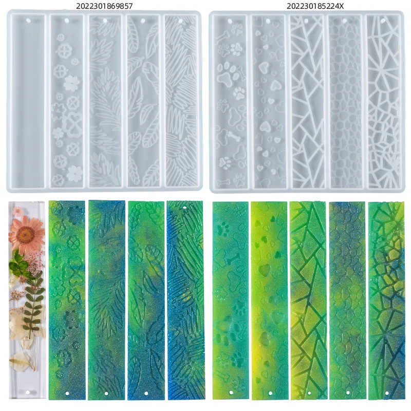 Neue Laser Lesezeichen Silikon Form Multi Form Epoxy Harz Form Holographische Licht Für DIY Decor Handwerk Schmuck Machen Werkzeuge