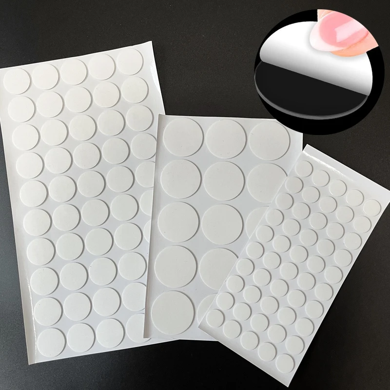 Póster adhesivo de doble cara de 50 puntos cinta de punto de pegamento transparente redonda sin huellas, pegatina adhesiva fuerte para manualidades DIY