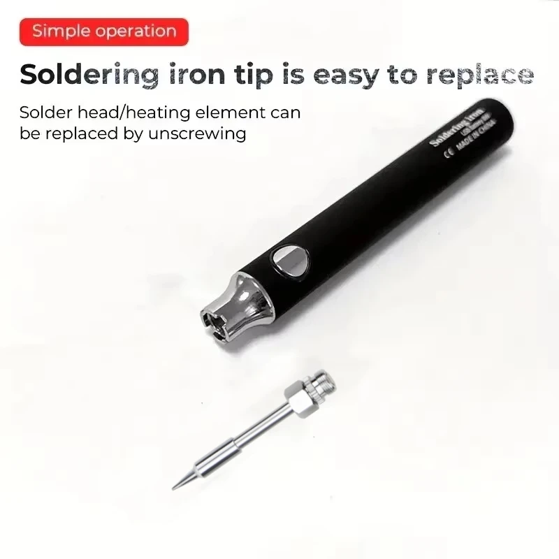 Usb 5v 8w ferramenta de ferro de solda caneta diy caneta de solda sem cabo, casa ao ar livre conveniente conjunto de ferramentas de reparo de soldagem