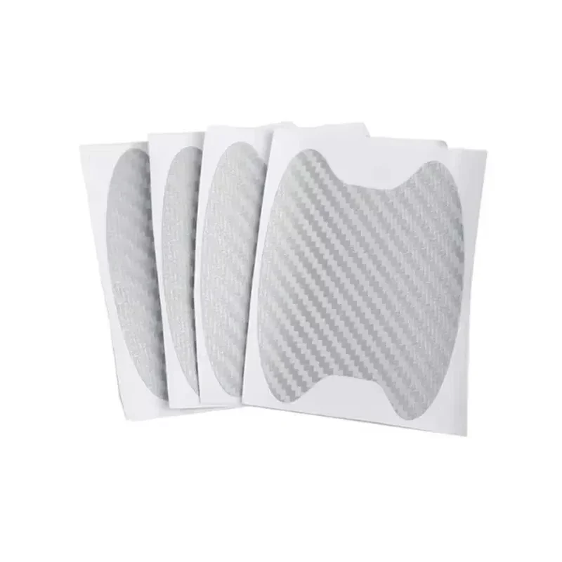4 stks/set Auto Styling Mouldings Sticker Autodeur Sticker Koolstofvezel Krassen Slip Cover Auto Handvat Bescherming Film Onderdelen
